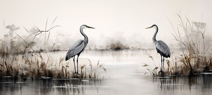 Herons by ARTEO Paintings