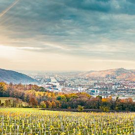 View of the Neckar valley from Esslingen to Stuttgart - Panorama by Jürgen Neugebauer | createyour.photo