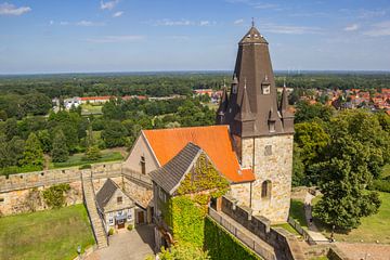 Uitzicht over het kasteel en de omgeving van Bad Bentheim