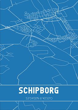 Plan d'ensemble | Carte | Schipborg (Drenthe) sur Rezona