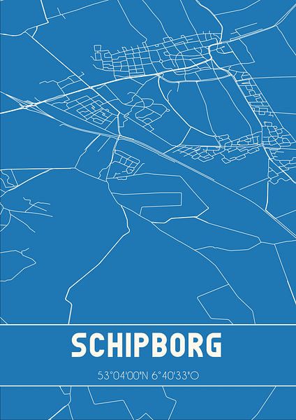 Blueprint | Map | Schipborg (Drenthe) by Prints of Place