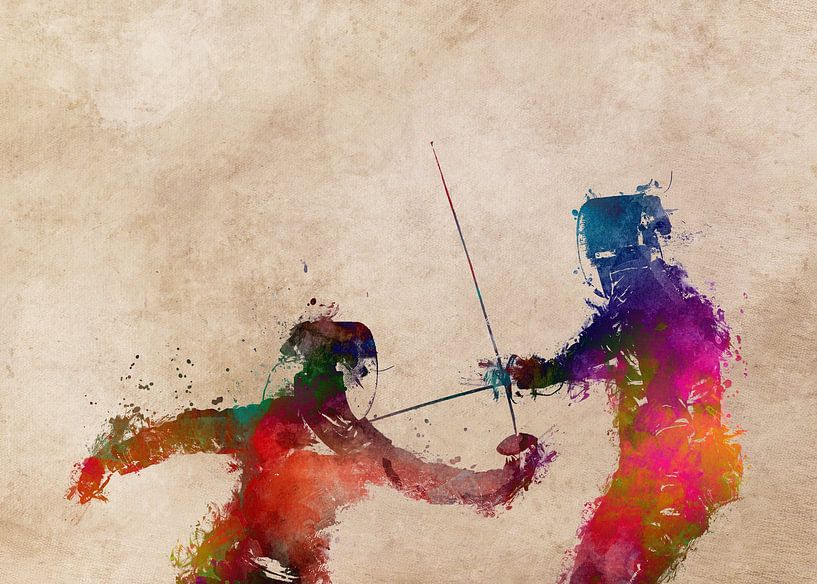 escrime sport art #fencing #sport par JBJart Justyna Jaszke