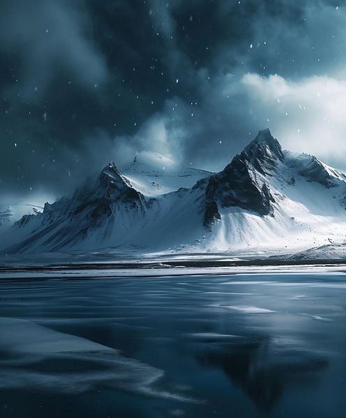 Norwegens Küstenlandschaft im Winter von fernlichtsicht