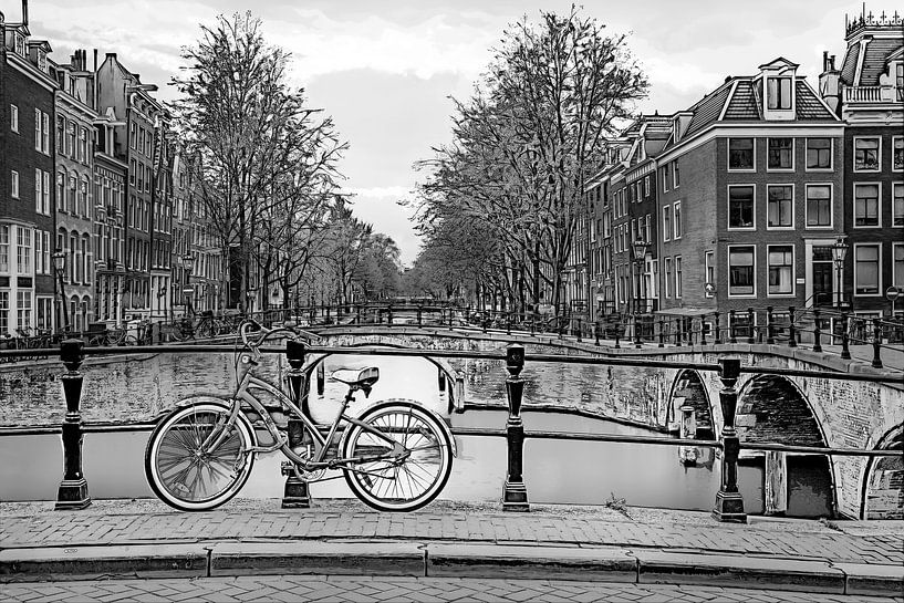 Grafisch Amsterdam Keizersgracht van Dennisart Fotografie
