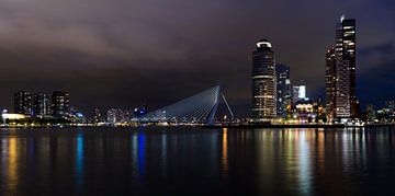 Rotterdam by night, panorama