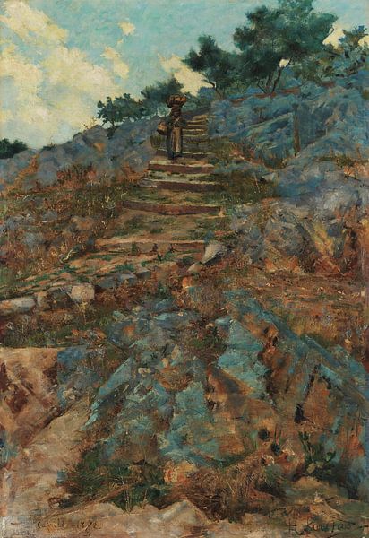 Henrique Pousão~Caprile (study) - For the sun by finemasterpiece