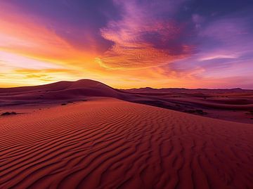Woestijnzon in de ochtend van fernlichtsicht
