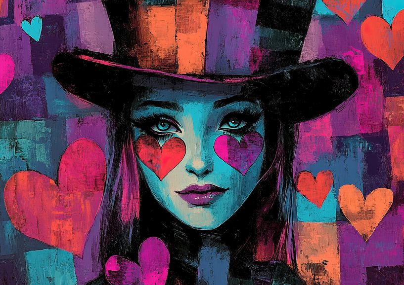 The Queen of Hearts Emerges van De Mooiste Kunst