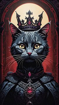 Dark Vintage Style Cat Kings & Queens part 4 van Maud De Vries