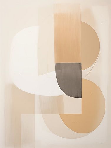 Abstracte vormen in zachte herfstkleuren