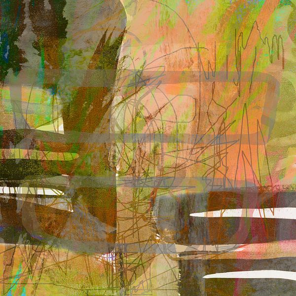 Reduction of shapes 3 Orange Brown by Claudia Gründler