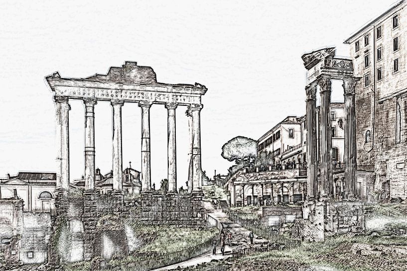 Forum Romanum Rome, Italië van Gunter Kirsch
