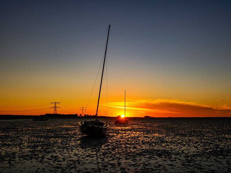 Boote auf dem Festland von Verhagefotografie