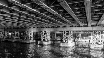 Rail bridge near Amsterdam Central Station by Niels Eric Fotografie