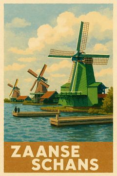 Zaanse Schans - Historische windmolens aan het water