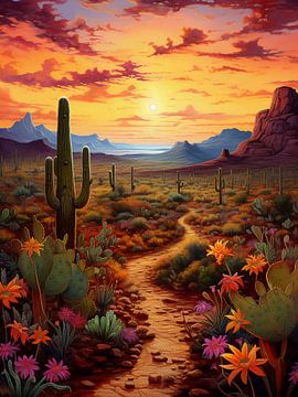 Zonsondergang in Arizona van haroulita