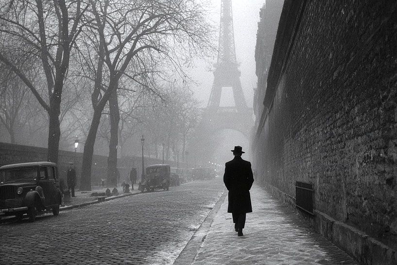 The man in the morning mist of Paris by Skyfall
