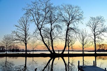 jogger bij zonsopkomst