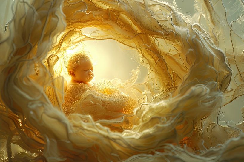 Baby im Mutterleib digitales Bild von Egon Zitter