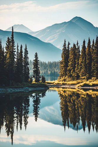 Bergmeer reflectie
