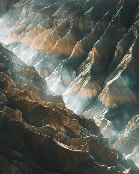 Bergmagie in het eerste licht van fernlichtsicht