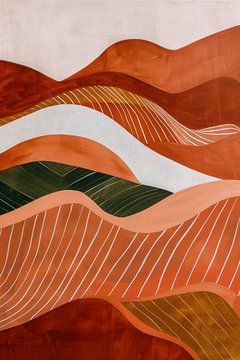 Abstract Heuvels in Warme Tinten van Whale & Sons