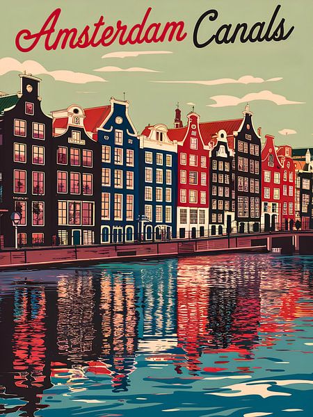 Bezaubernde Amsterdamer Grachten drucken von Robert Swaine