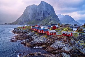 Fischerhütten in Hamnoy, Lofoten, Norwegen