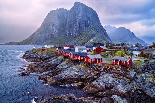 Hutten in Hamnoy, Lofoten, Noorwegen