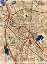 Kaart van Mechelen in de stijl 'Serene Summer' van Maporia thumbnail