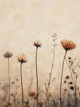 Bloemen in vintage en Japandi stijl