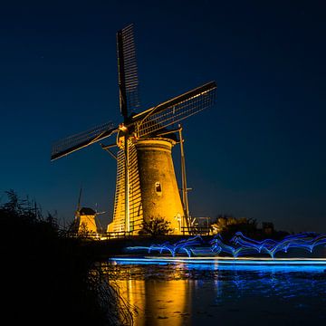 Beleuchtete Mühle von Silvia Groenendijk