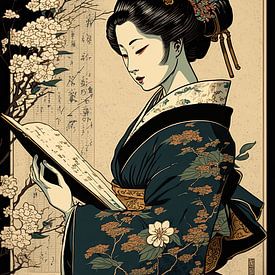 Betoverende Geisha, Harmonie van Schoonheid van Peter Balan