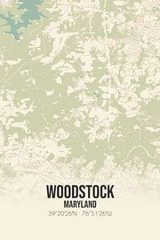 Vintage map of Woodstock (Maryland), USA. by Prints of Place