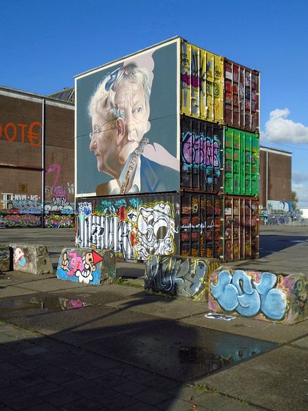 Street art at the  NDSM shipyard,  Amsterdam. by Edward Boer