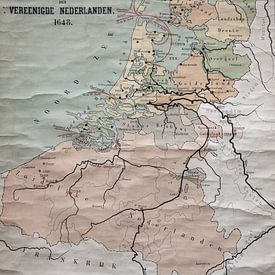 Ancienne carte de la République néerlandaise 1648 sur Jan Fritz