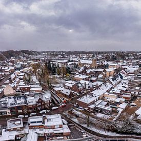 Panorama par drone du Simpelveld dans la neige sur John Kreukniet