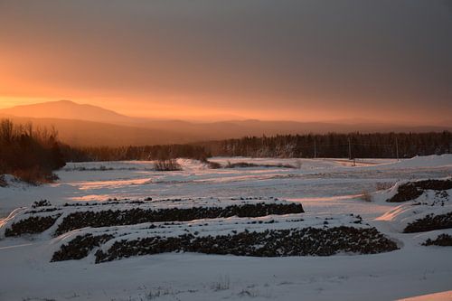 Ein Sonnenaufgang an einem kalten Morgen