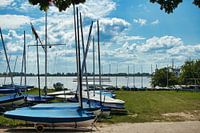 The yachts on the Elbe