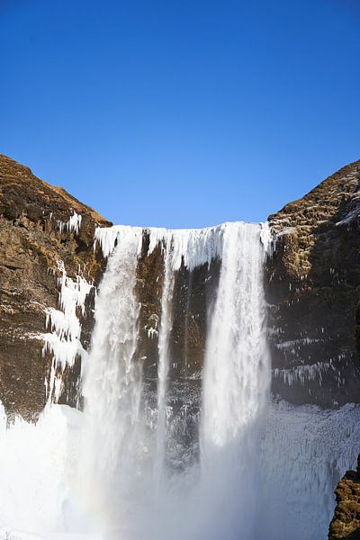 skogafoss wasserfall in der wintersonne von Jim Plaum