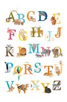Alphabet poster animals Dutch