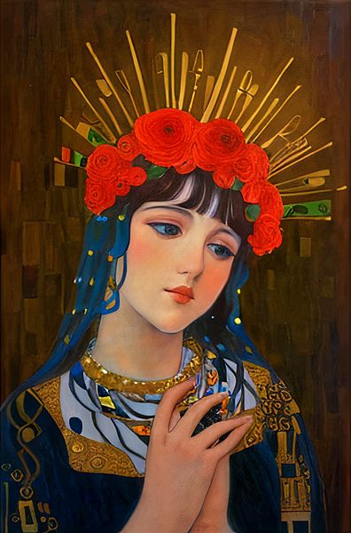 Ätherische Träumerei - Eine Hommage an Klimt von The Art Kroep