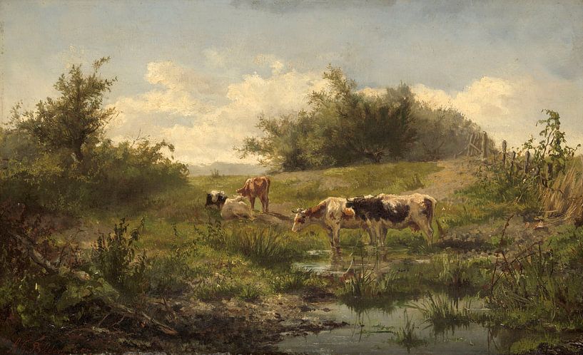 Kühe an einem See, Gerard Bilders von Meisterhafte Meister