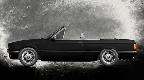 BMW 3 Series Type E30 Convertible in black