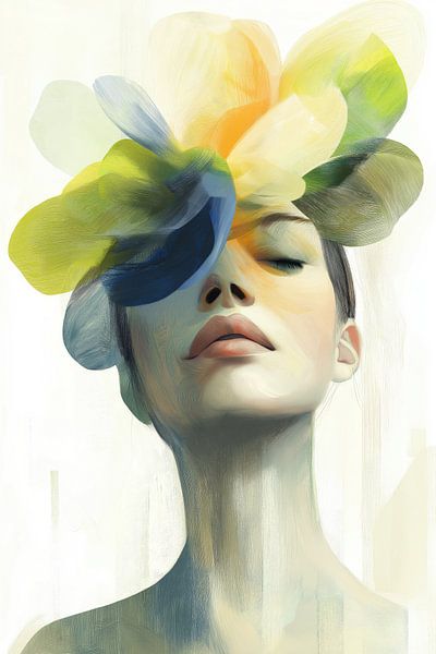 Woman with flowers by Imagine