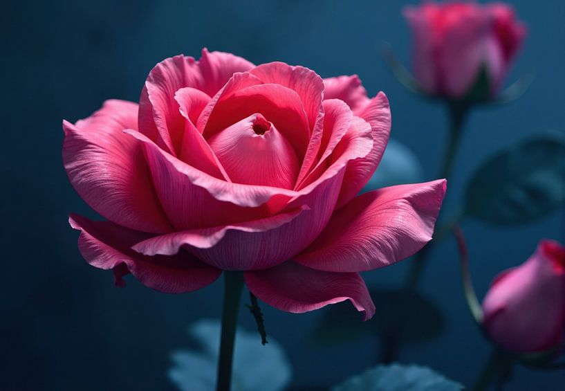 Rose rose en gros plan avec des roses en arrière-plan par Markus Gann