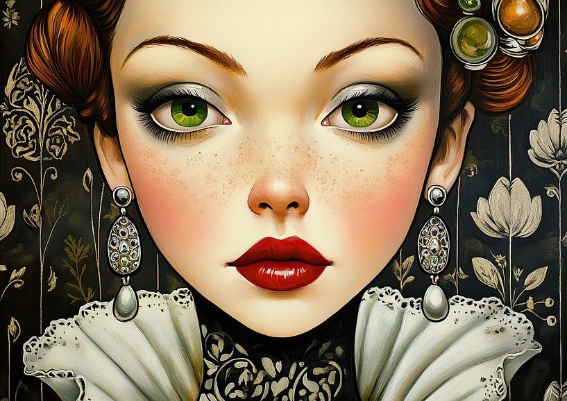 Green Eyes by Eye catching paintings
