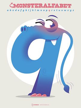 Monster alphabet letter Q by Gilmar Pattipeilohy