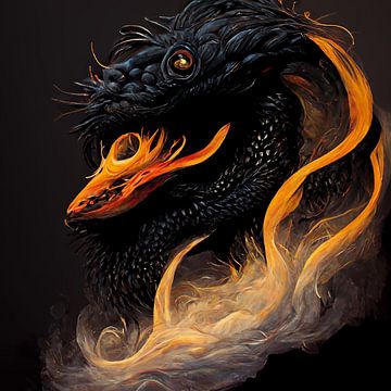 DIGITAL ART the dragon by rinda ratuliu