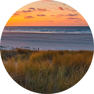 Zonsondergang op Vlieland van Henk Meijer Fotografie